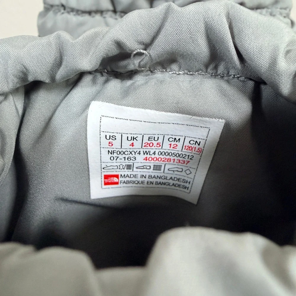 The North Face Winter Snow Boots Toddler 5 Black Gray Insulated‎ NF00CXY4